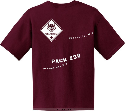 Pack 230
Oceanside, N.Y.
 Oceanside, N.Y. PACK 230 


   Follow The Pack PACK 230 Oceanside, N.Y. T-shirt Design 