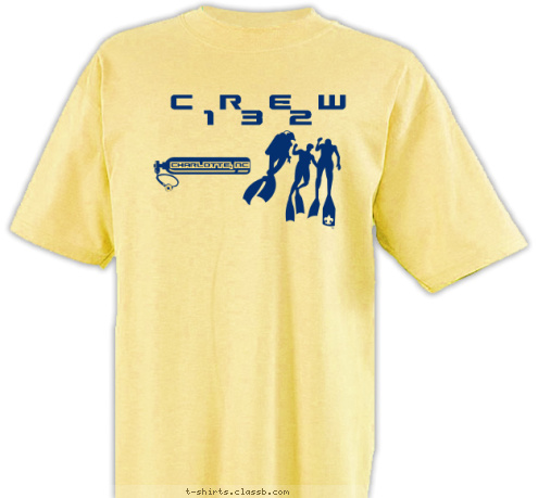 123 Crew 132 Charlotte, NC T-shirt Design 