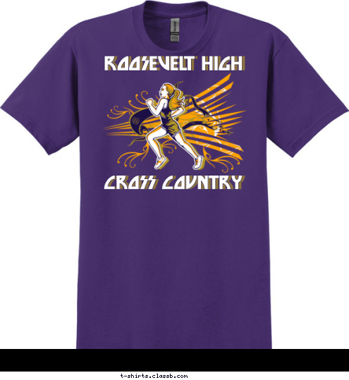 CROSS COUNTRY ROOSEVELT HIGH T-shirt Design 