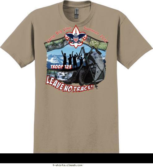 Camp Big pine       Summer 2012 TROOP 123 T-shirt Design DP3264