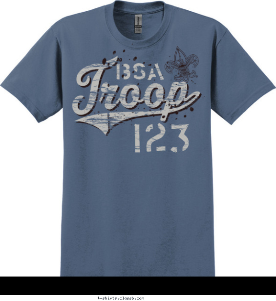 Vintage Troop Shirt T-shirt Design