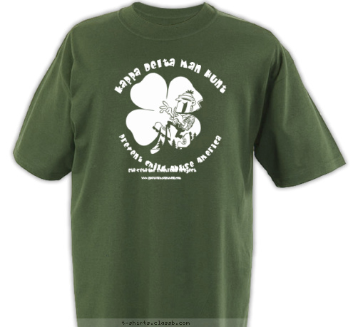 Kappa Delta Man Hunt Eta Zeta UNF Shamrock Project www.goatfarmpaintball.com Prevent Child Abuse America Kappa Delta Man Hunt T-shirt Design 