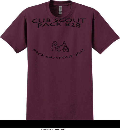 Cub Scout Pack 828 Pack Campout 2011 T-shirt Design 