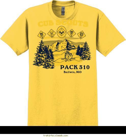 Ballwin, MO PACK 310 CUB SCOUTS T-shirt Design Henry Pack 310