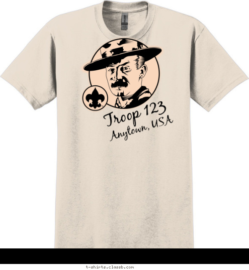 Anytown, USA Troop 123 T-shirt Design SP2167
