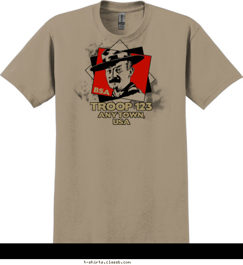 BSA ANYTOWN,
USA TROOP 123 T-shirt Design SP2166