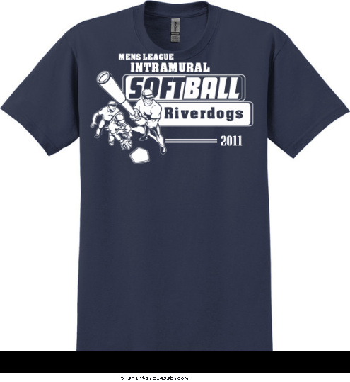 SAINT LEO UNIVERSITY 2011 INTRAMURAL Riverdogs MENS LEAGUE T-shirt Design 