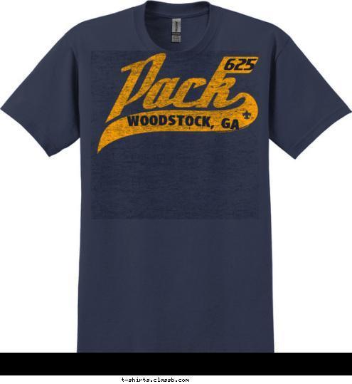 WOODSTOCK, GA 625 T-shirt Design 