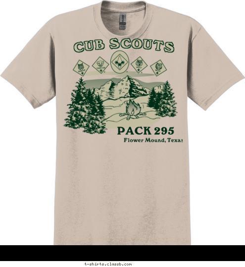 Flower Mound, Texas PACK 295 CUB SCOUTS T-shirt Design 