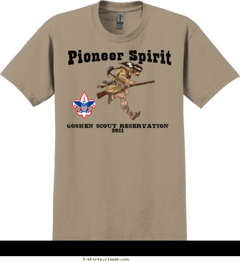 Pioneer Spirit Pioneer Spirit Arlington, VA PACK 164 Goshen Scout Reservation
2011 T-shirt Design Pack 164 Goshen 2011 - Pioneer Spirit