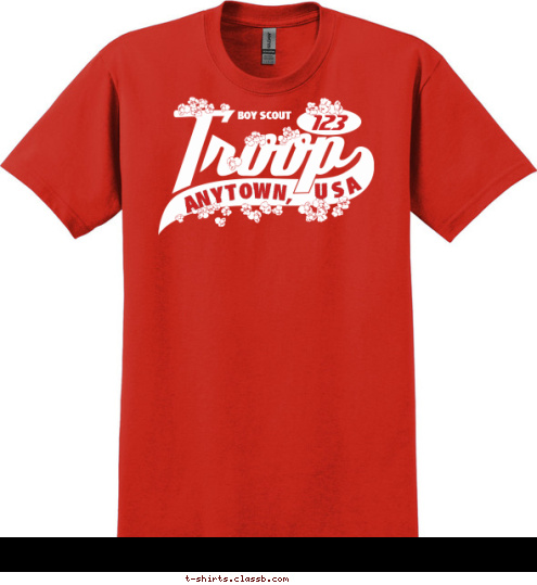 BOY SCOUT 123 ANYTOWN, USA T-shirt Design 