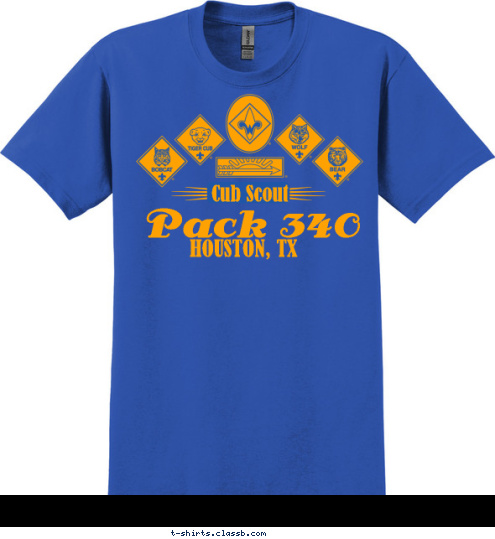 Pack 340 HOUSTON, TX Cub Scout  T-shirt Design 