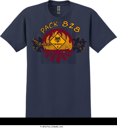 PACK 828 San Ramon, CA T-shirt Design 