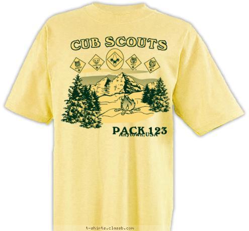 Anytown, USA PACK 123 CUB SCOUTS T-shirt Design 