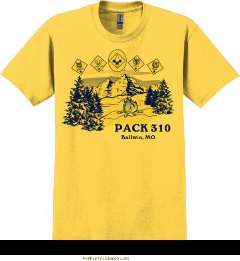 Ballwin, MO PACK 310 CUB SCOUTS T-shirt Design 