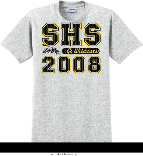 Go Wildcats! SHS SHS 2008 2008 T-shirt Design 