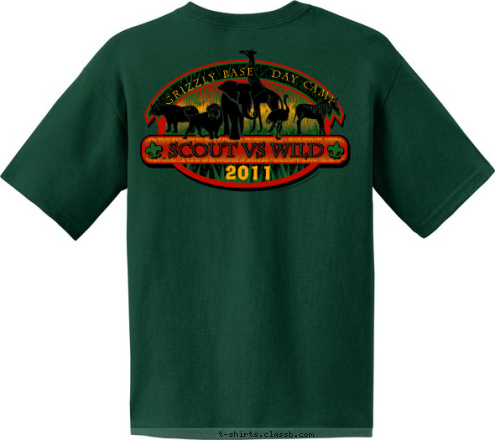 grizzly base   day camp 2011 2011 scout vs wild Grizzly Base   Day Camp Scout vs wild T-shirt Design 