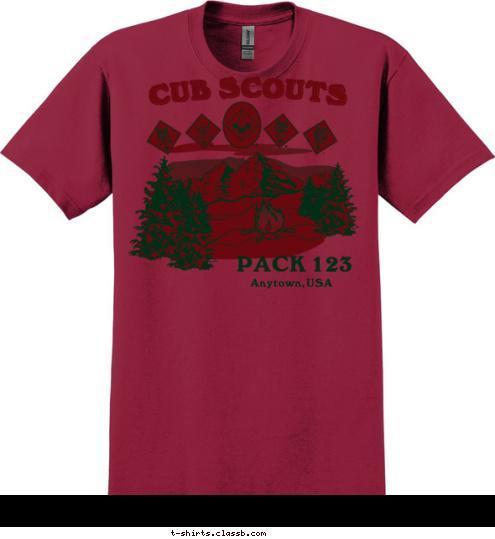 Anytown, USA PACK 123 CUB SCOUTS T-shirt Design 