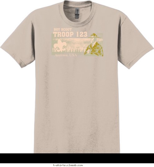 Anytown, USA TROOP 123 BOY SCOUT T-shirt Design 