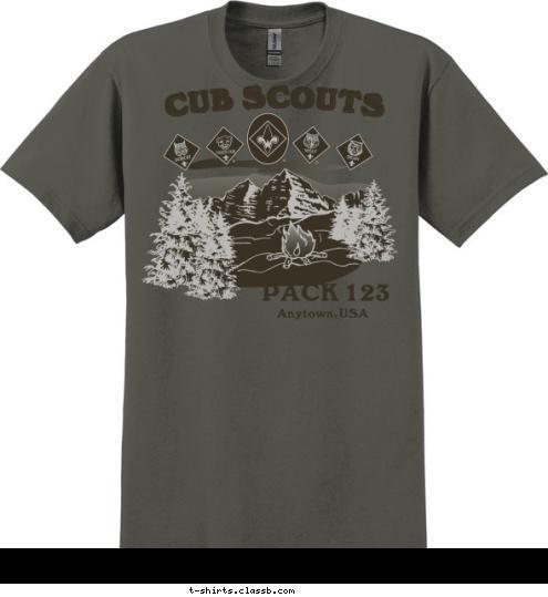 Anytown, USA PACK 123 CUB SCOUTS T-shirt Design 