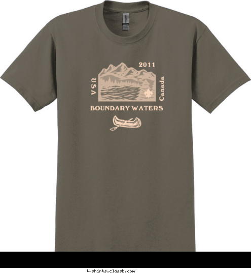 U S A 2011  Canada BOUNDARY WATERS T-shirt Design 