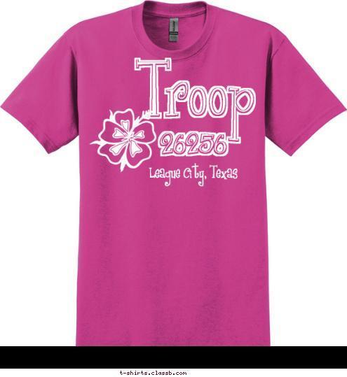 League City, Texas 26256 Troop T-shirt Design 