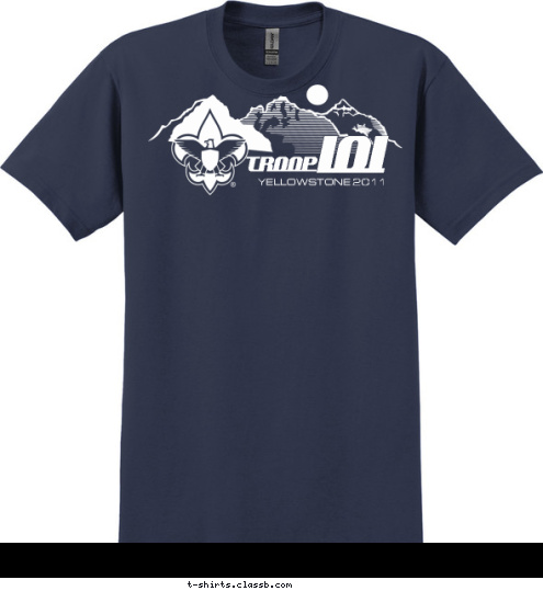 TROOP YELLOWSTONE 2011 101 T-shirt Design 