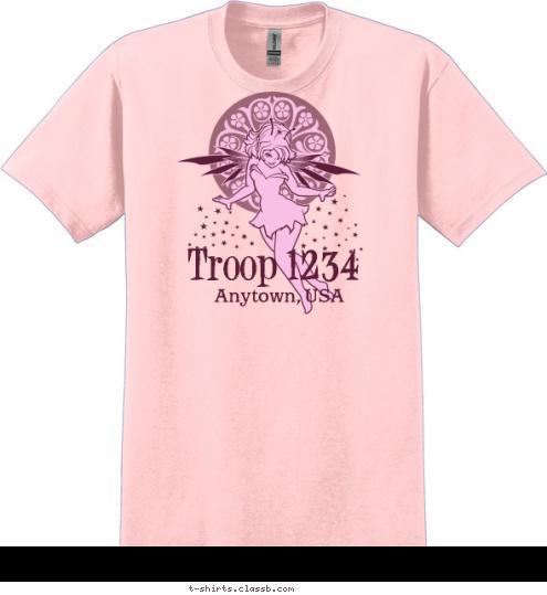 Troop 1234 Troop 1234 Anytown, USA T-shirt Design SP3272