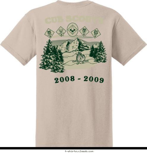 2008 - 2009 Flower Mound, Texas PACK 295 CUB SCOUTS T-shirt Design 