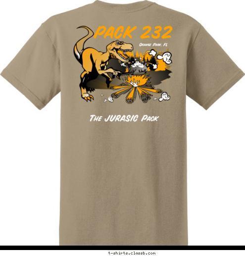 Pack 232 Oakleaf Christian Fellowship
 The JURASIC Pack PACK 232 Orange Park, FL T-shirt Design 