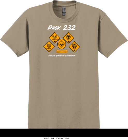 Pack 232 Oakleaf Christian Fellowship
 The JURASIC Pack PACK 232 Orange Park, FL T-shirt Design 