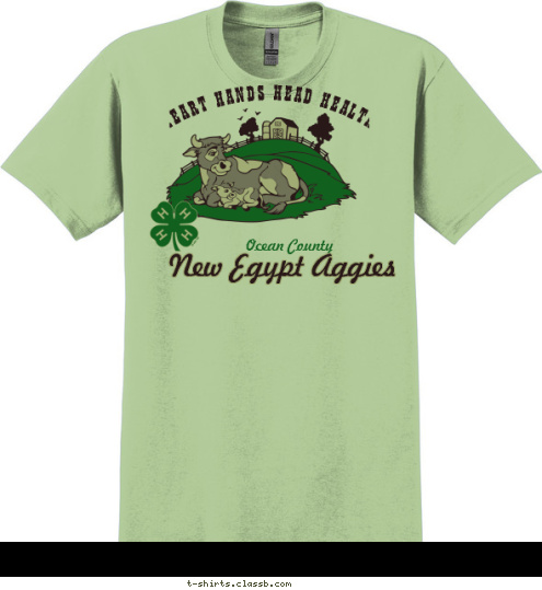 New Text  New Egypt Aggies New Egypt Aggies  Ocean County HEART HANDS HEAD HEALTH T-shirt Design 