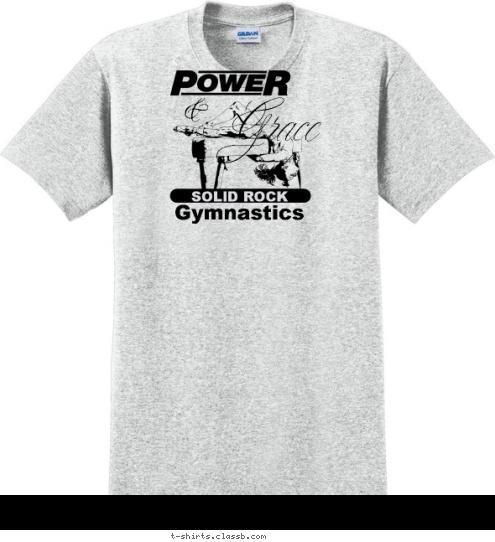 LEVEL 8 TEAM & Grace Gymnastics SOLID ROCK T-shirt Design 