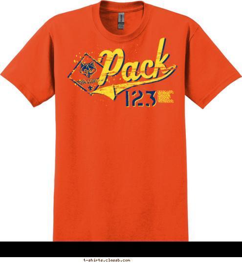 BOBCATS
TIGERS
WOLVES
BEARS
WEBELOS BOBCATS
TIGERS
WOLVES
BEARS
WEBELOS 123 T-shirt Design 