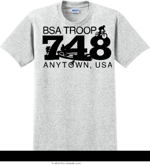 748 ANYTOWN, USA BSA TROOP T-shirt Design 