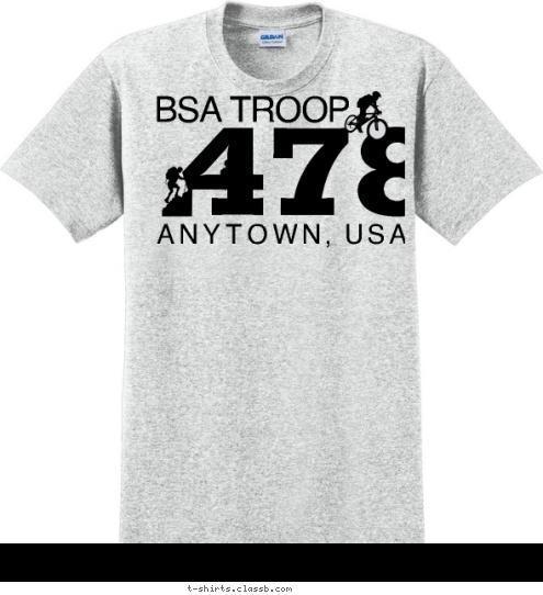 New Text New Text 478 ANYTOWN, USA BSA TROOP T-shirt Design 