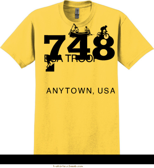 748 ANYTOWN, USA BSA TROOP T-shirt Design 