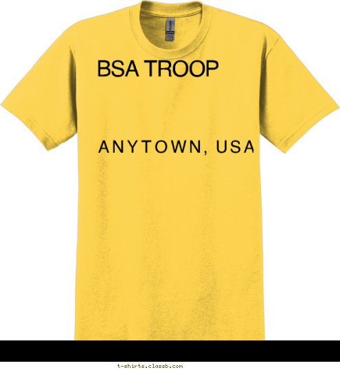 123 ANYTOWN, USA BSA TROOP T-shirt Design 