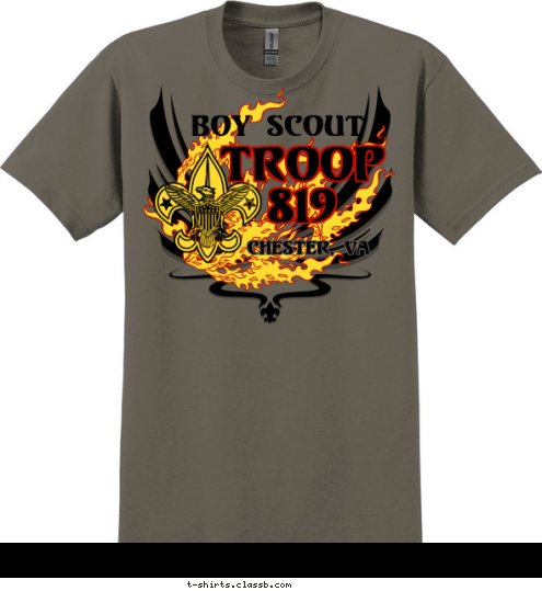 TROOP
819 Chester, VA Boy Scout T-shirt Design 