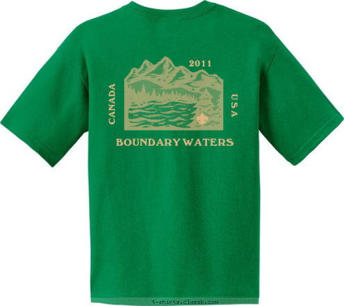 TENNESSEE FRANKLIN TROOP 137 U S A  2011  CANADA BOUNDARY WATERS T-shirt Design 