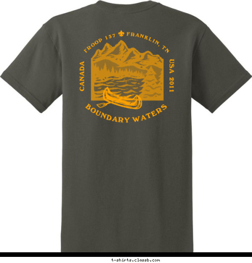 TROOP 137     FRANKLIN, TN USA   2011   CANADA BOUNDARY WATERS T-shirt Design 