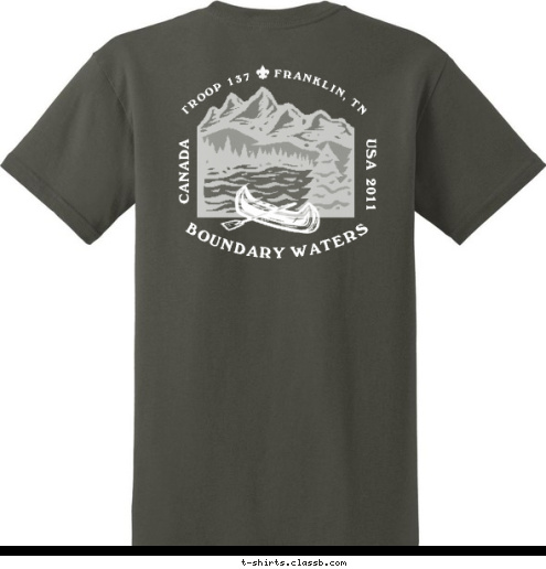 TROOP 137     FRANKLIN, TN USA   2011   CANADA BOUNDARY WATERS T-shirt Design 