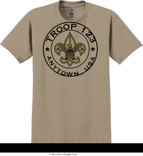 TROOP 123 ANYTOWN, USA T-shirt Design 