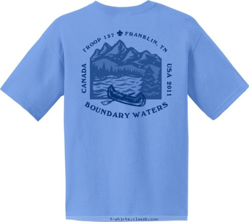 TROOP 137     FRANKLIN, TN USA   2011   CANADA BOUNDARY WATERS T-shirt Design 