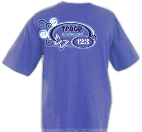 Troop  Troop  Troop  ANYTOWN, USA ANYTOWN, USA 123  T-shirt Design 