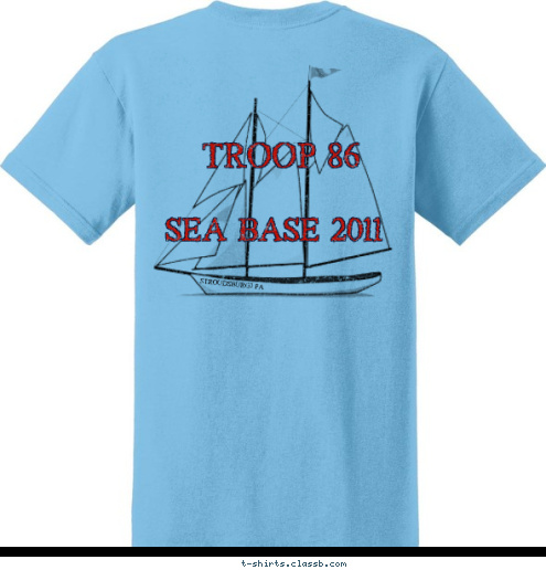 86 SEA Base Stroudsburg, PA SEA BASE 2011 TROOP 86 PA BASE SEA 2011 Stroudsburg 86 TROOP T-shirt Design 