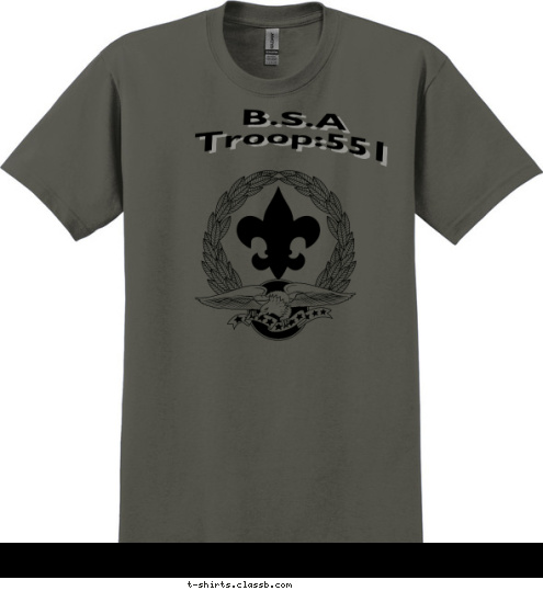 Outdoor Code:
As an American i will do my best to be clean in my outdoor manners.
Be careful with fire.
be considerate in the outdoors and be conservation minded. B.S.A  Troop:551

 T-shirt Design 