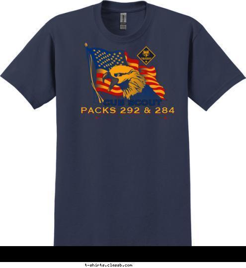 ANYTOWN,USA CUB SCOUT PACKS 292 & 284 T-shirt Design 