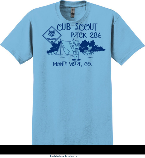 Monte Vista, CO. PACK 286 CUB SCOUT T-shirt Design 