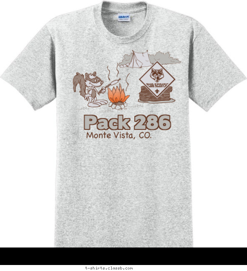 Pack 286     Monte Vista, CO. T-shirt Design 